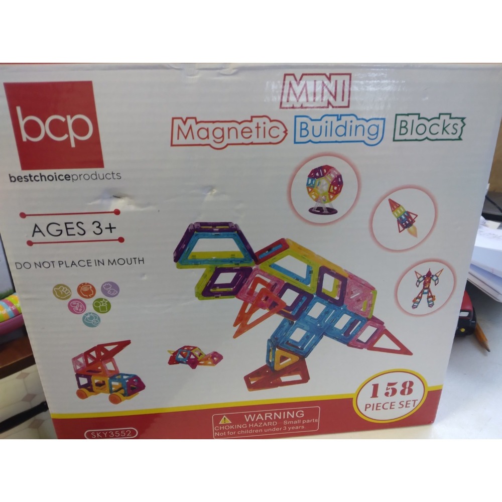 mini magnetic building blocks 158 pieces yrs. 3 and up new in box